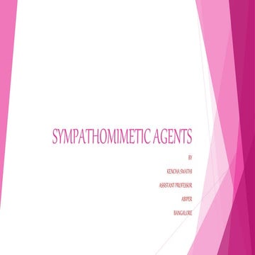 Direct, Indirect and mixed acting Sympathomimetic agents | PDF
