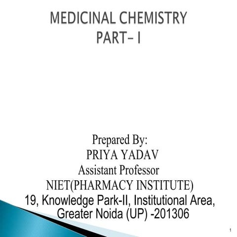 Medicinal chemistry  i