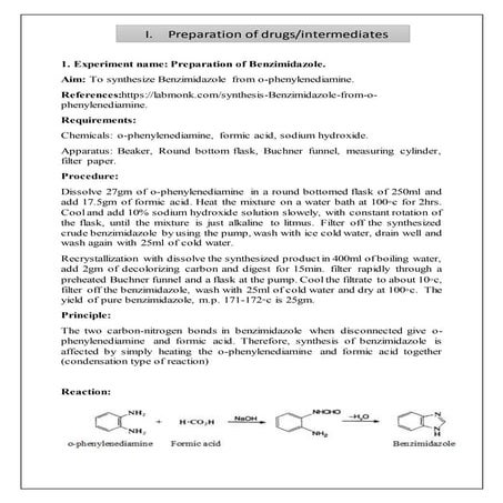 Medicinal chemistry  i  practicals