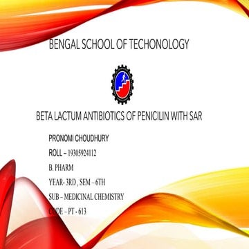 Penicillin Antibiotic Chemistry | PDF