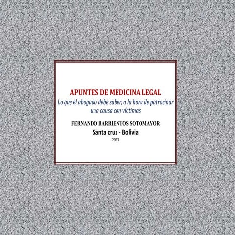 Medicina  legal (parte 1) 