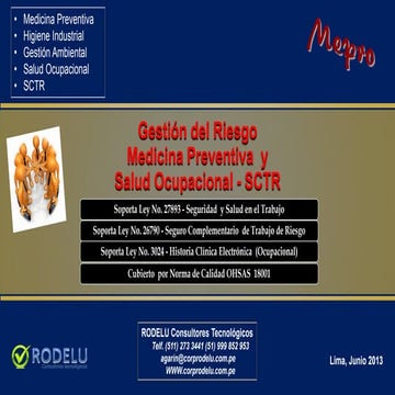 Medicina preventiva y ocupacional   mepro - rodelu consultores tecnológicos