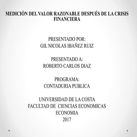 Valor Razonable | PPT