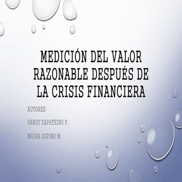 EL VALOR RAZONABLE | PPTX