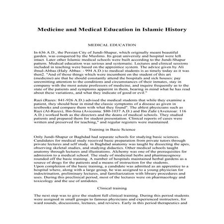 Islamic medicine ahead of its time | PDF