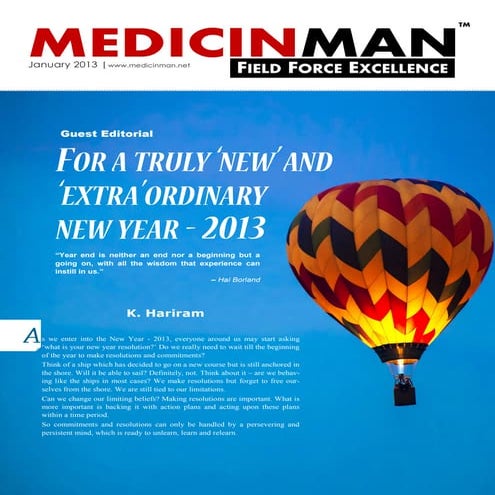 Pharma Field Force Excellence - MedicinMan January 2013