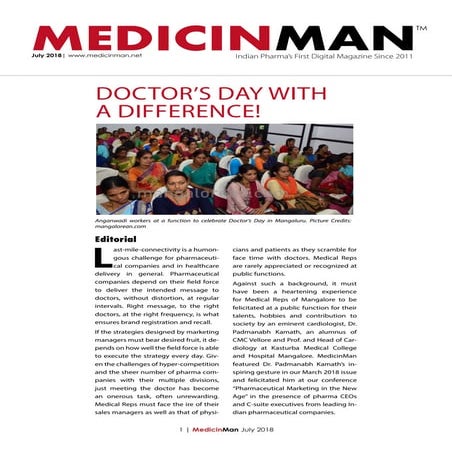 Doctor’s Day with a Difference! - MedicinMan July 2018 