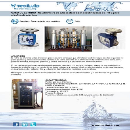 Medición de caudal en refino de aluminio - Tecfluid Caso de Estudio