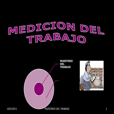 Medicion del trabajo, muestreo del trabajo