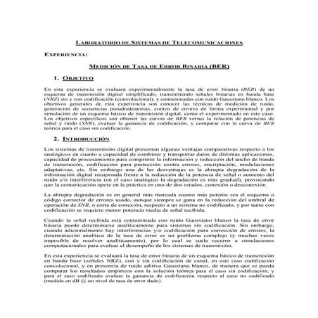 Medicion de tasa de error binaria (ber)