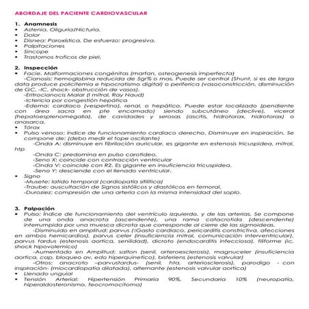 semiologia cardiovascular