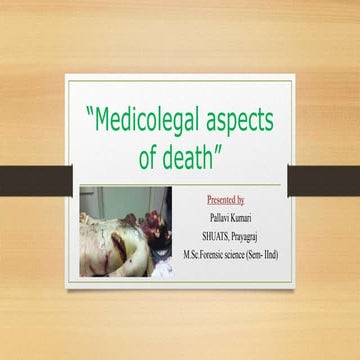 Medicolegal aspects of death