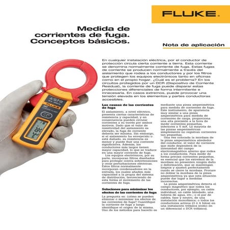 Medida de corrientes de fuga. conceptos básicos.