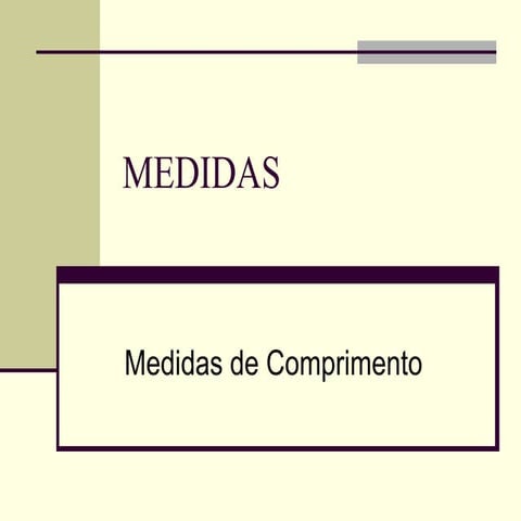 Medidas de comprimento e área