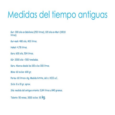 Medidas del tiempo antiguas ana kiki y isabel matematicas