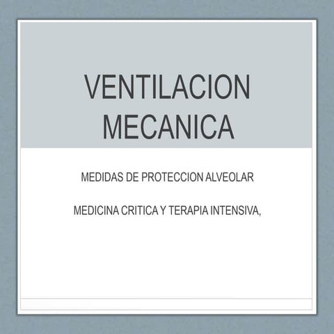 Programacion de Ventilación mecánica Basica