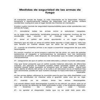 Medidas de seguridad de las armas d...