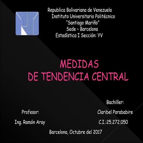 Medidas de tendencia central