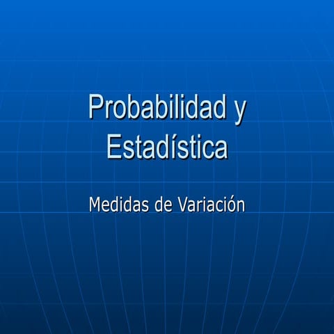 Medidas de variación