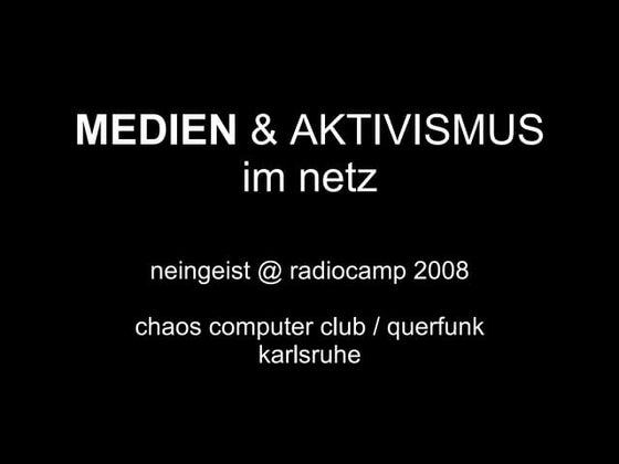 medien + aktivismus im netz