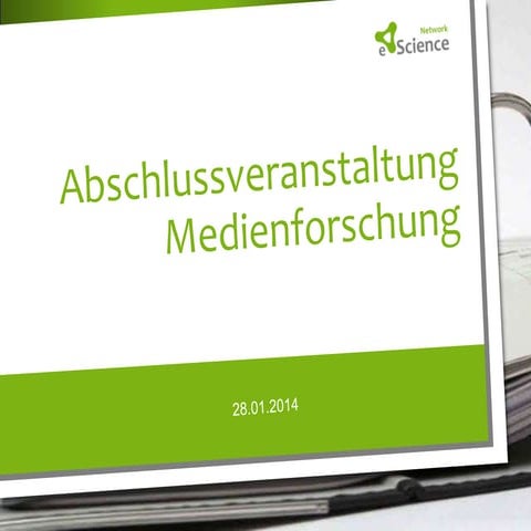 Abschlussveranstaltung Medienforschung und berufliche Bildung