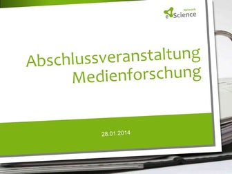 Abschlussveranstaltung Medienforschung und berufliche Bildung