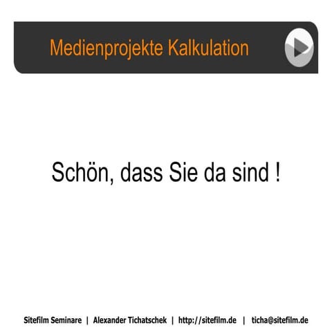 Medien Kalkulation