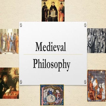 Medieval philosophy