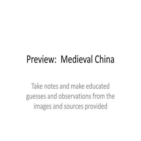 Medieval china preview