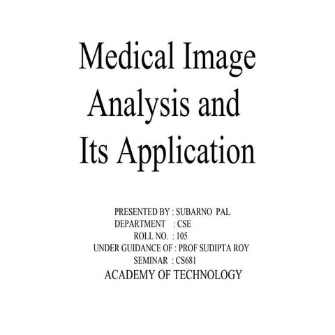 Medical Image Analysis and Its Application