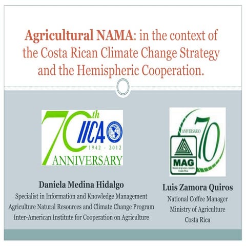 Medina. Zamora Agricultural NAMA in Costa Rica july 2012
