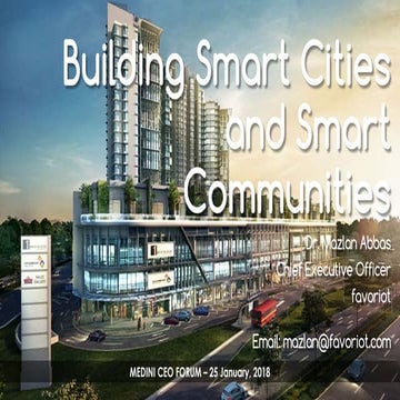 Building Smart Cities and Smart Communities