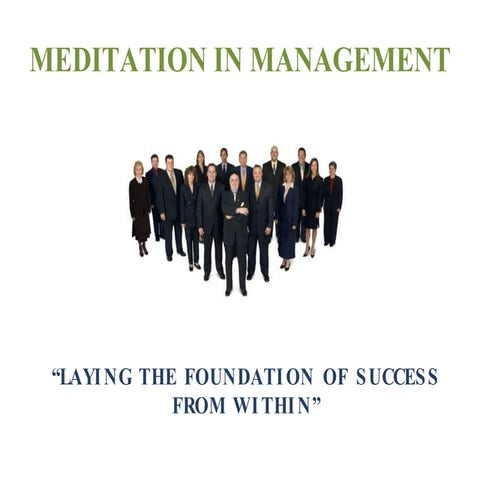 Meditation in the Life of CEOs and manager