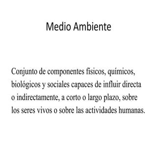 Medio ambiente