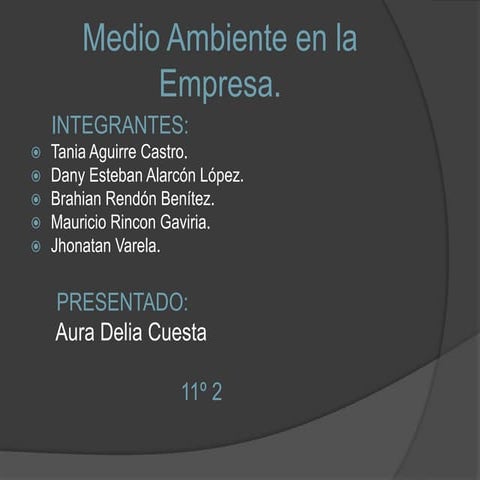 La empresa y el medio ambiente | PPTX