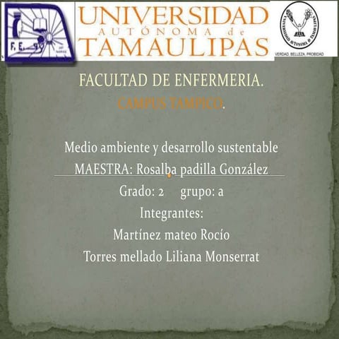 Medio ambiente y desarrollo sust. 