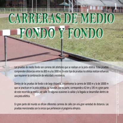 Carreras de fondo y semi fondo