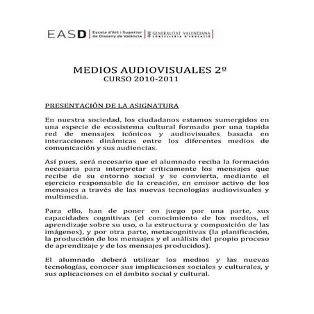 Medios audiovisuales 2º