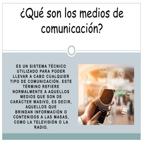 Los medios de comunicación | PPTX