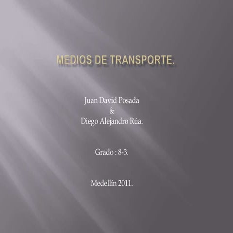 Medios de transporte