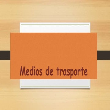 Medios de transporte