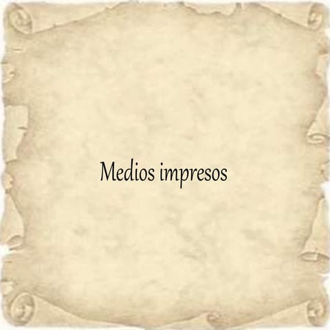 Medios impresos