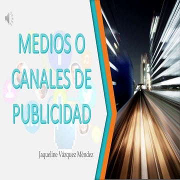 Medios o canales de publicidad