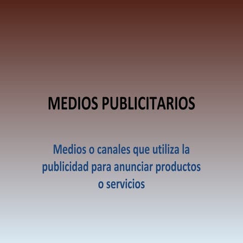Medios publicitarios