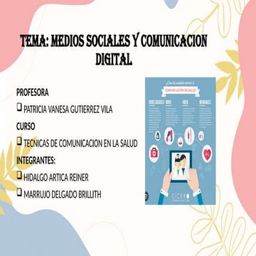 MEDIOS SOCIALES Y COMUNICACION DIGITAL EN TECNICAS DE LA SALUD ...