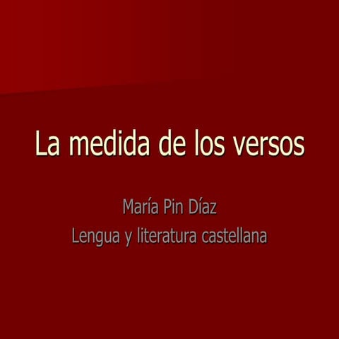 Medir versos