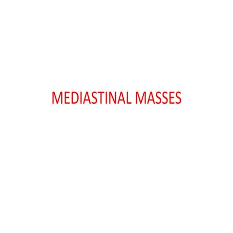 Medistinal mass seminar