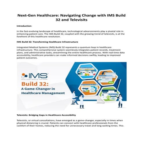 IMS Build 32: A Game-Changer in Healthcare Management