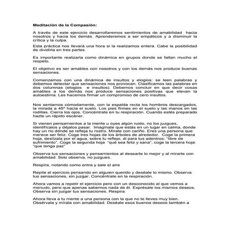 Meditación de la compasión