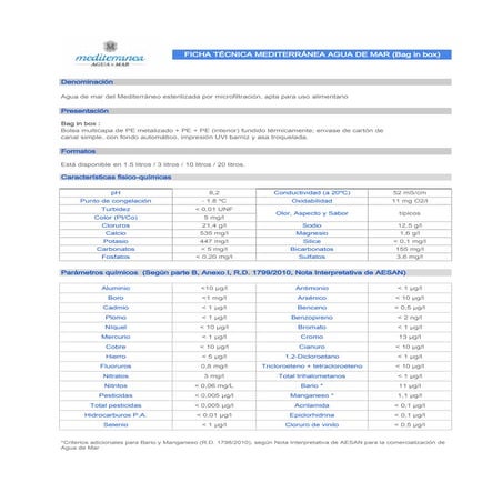 Mediterranea agua de mar - Agua buenísima 